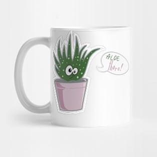 Aloe there  kawaii succulent Mug